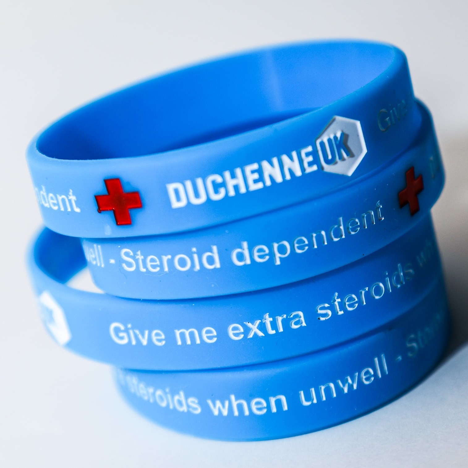 Duchenne UK Steroid wristbands