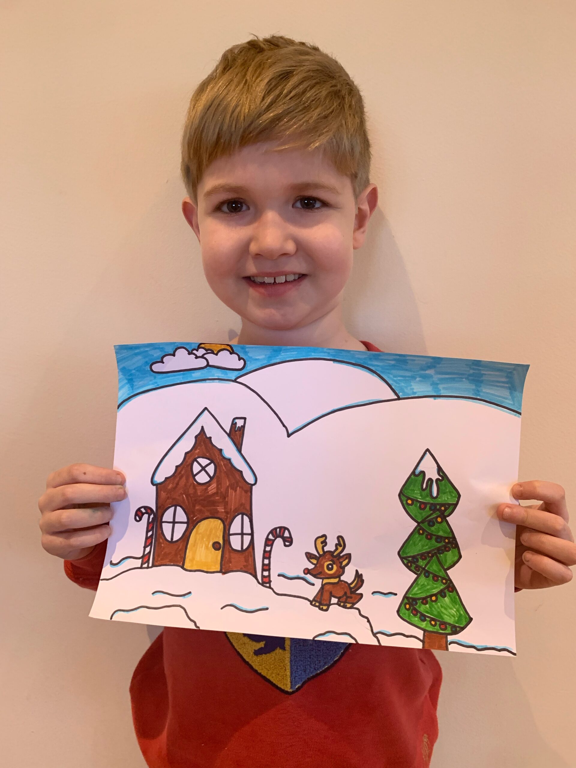 Owen aged 7 with his Duchenneber drawing