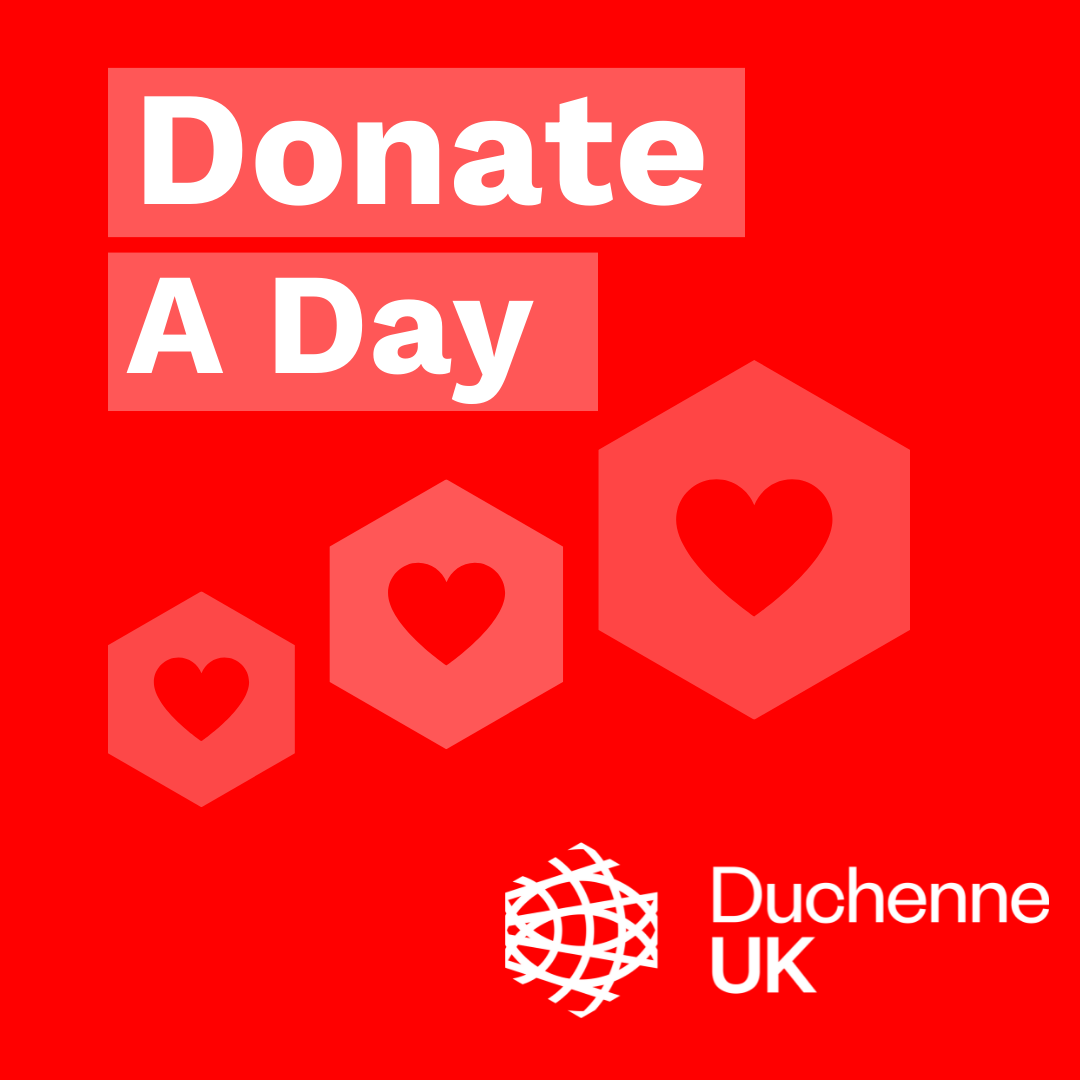 Donate a Day graphic red
