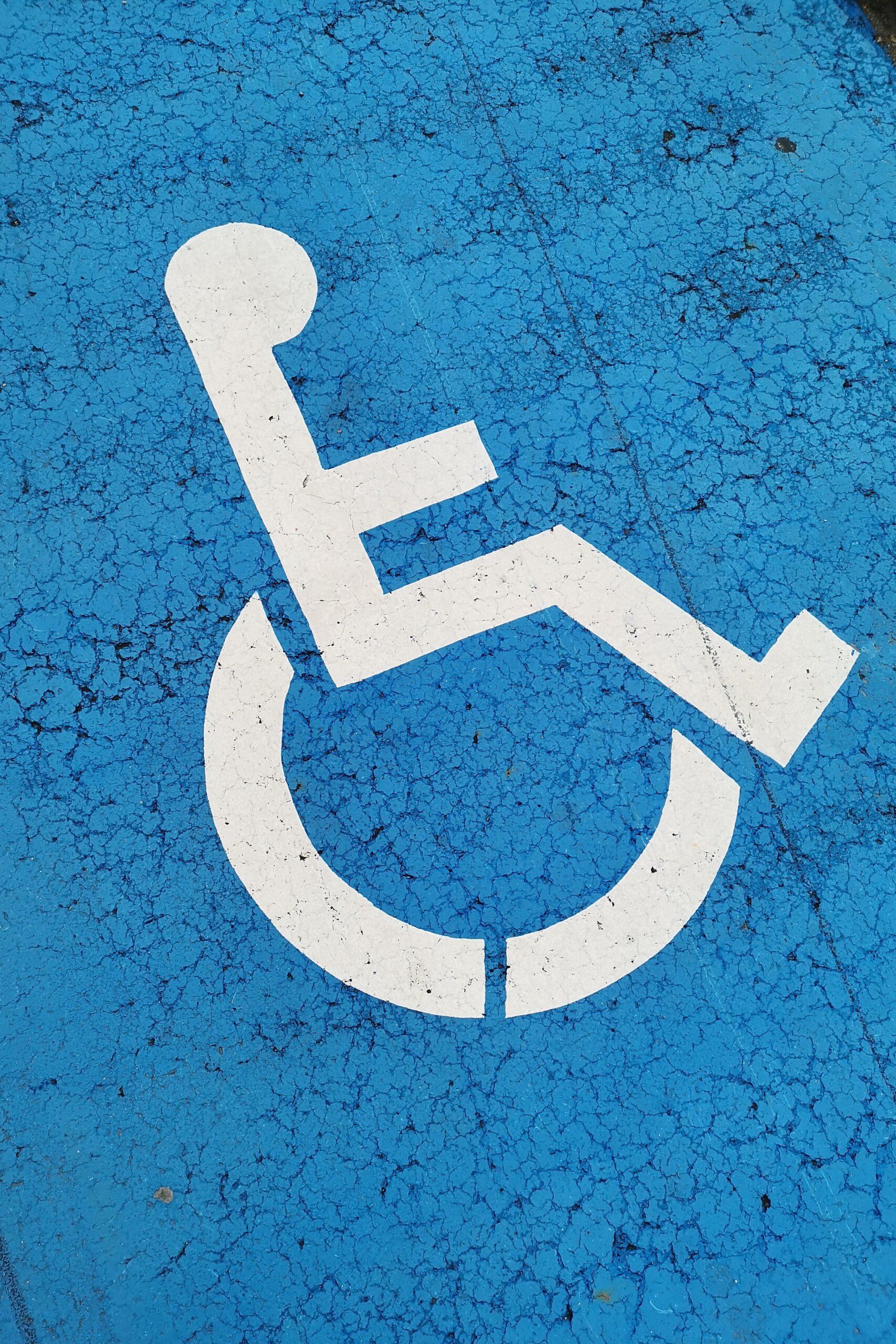 disability sign on a blue background